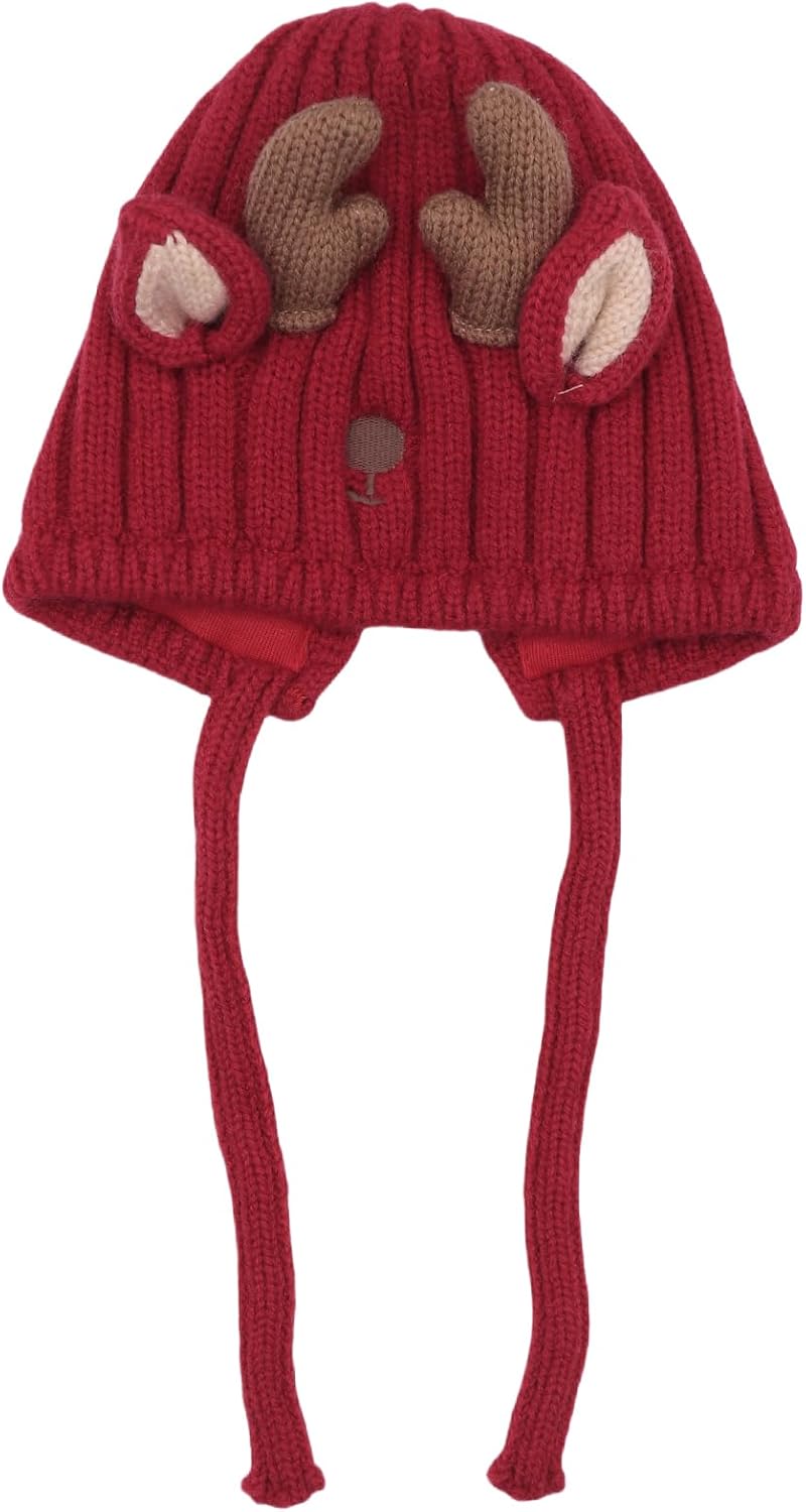 MINGSEECESS Kids Knitted Beanie Hat Cute Frog Cartoon Winter Warmer Cap with Big Eyes for Baby Boys Girls - Image 3